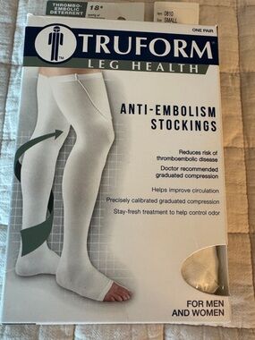 Truform Anti-Embolism Compression Stockings Unisex - White